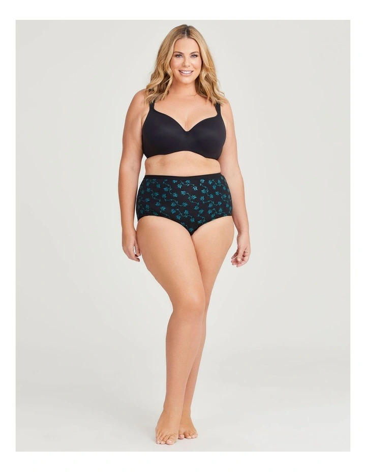 Period Undies Heavy Brief in Teal Floral image 3