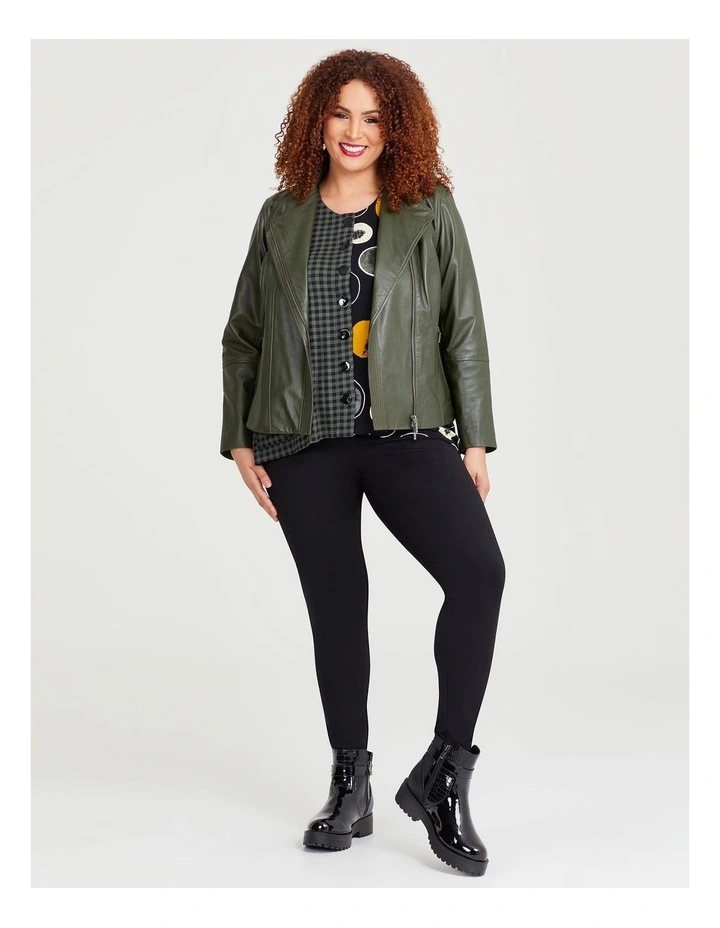 Natural Rosalia Spot Check Cardigan in Print image 6