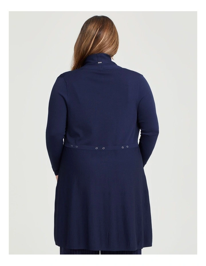 Endeavour Natural Cardigan in Dark Indigo image 2