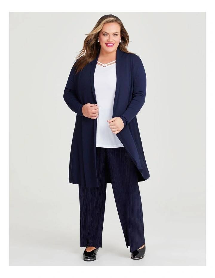 Endeavour Natural Cardigan in Dark Indigo image 4