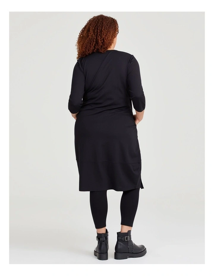 Ponte Nora Dress in Black image 2