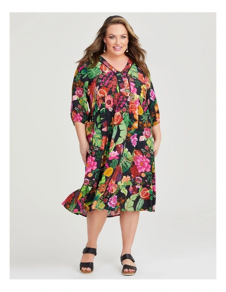 Natural Dark Nature Dress in Print image 5