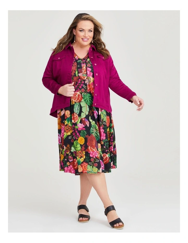 Natural Dark Nature Dress in Print image 7