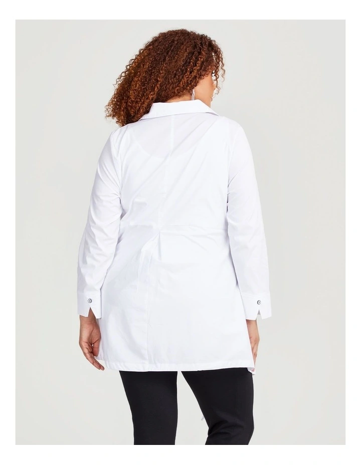 Cotton Poplin Lucille Shirt in White image 2