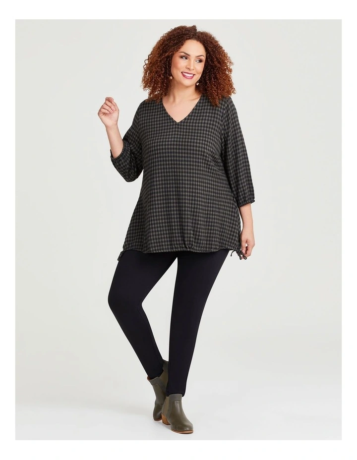 Natural Erba Check Tunic in Check image 4