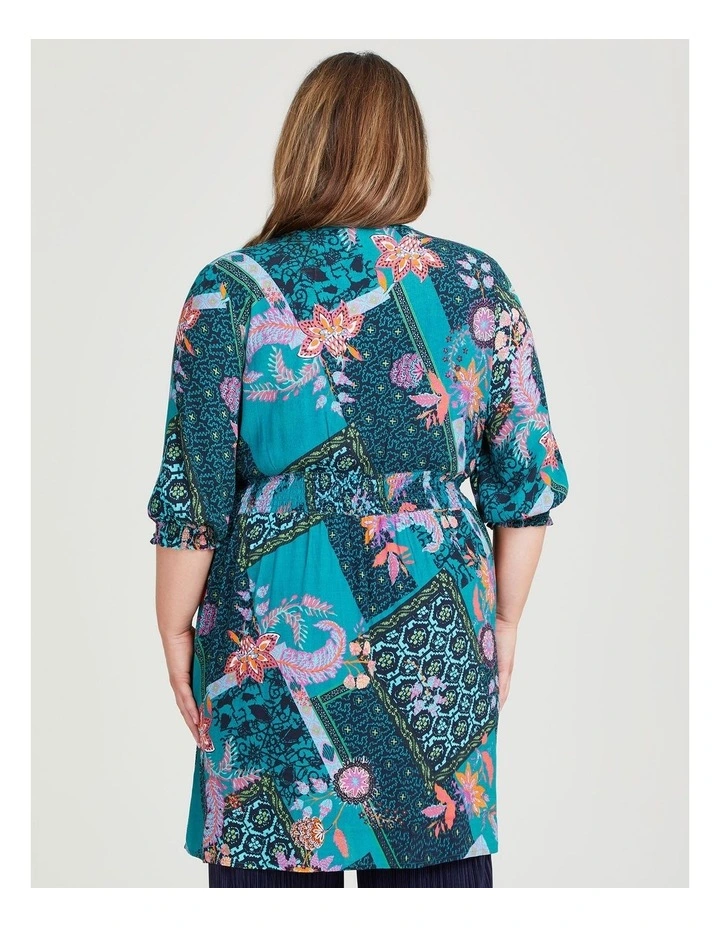 Patchwork Natural Tunic in Print image 2