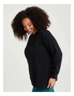 Boyfriend Tunic Sweat in Black