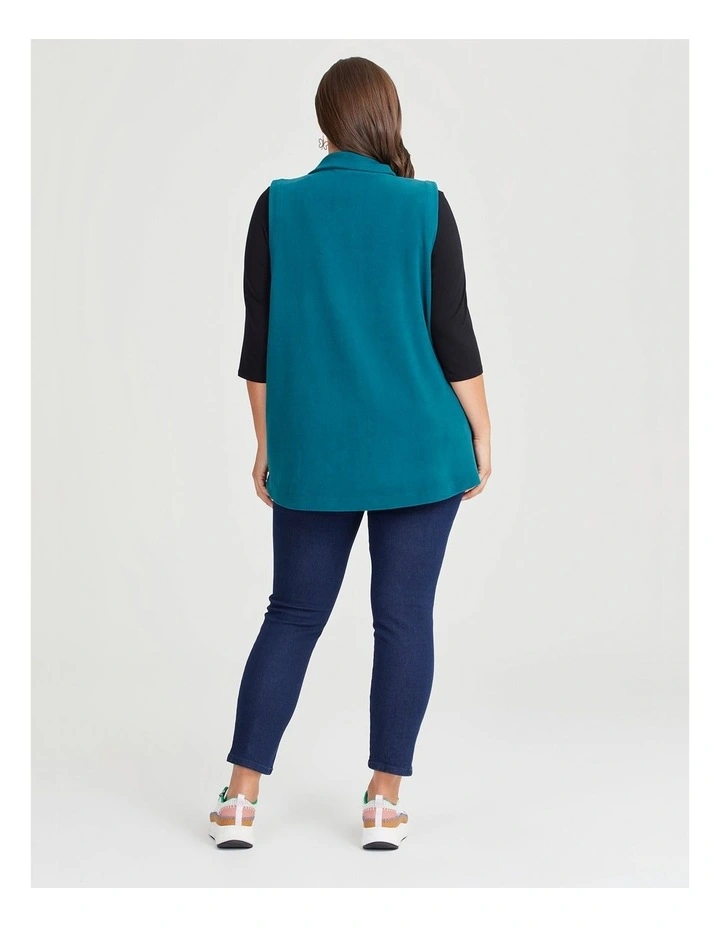Polar Fleece Vest in Teal image 2