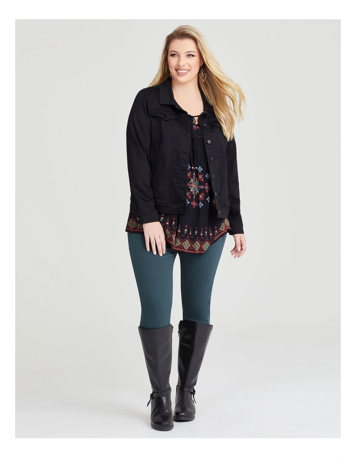 Natural Boho Print Top in Print image 4