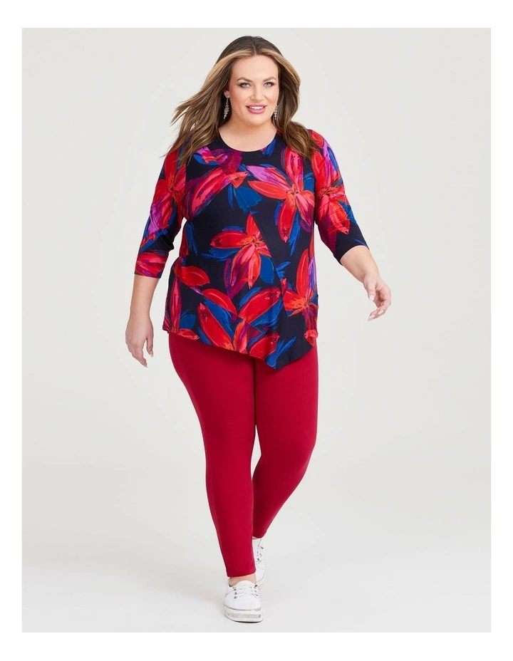 Bamboo Abstract Floral Top in Print image 4