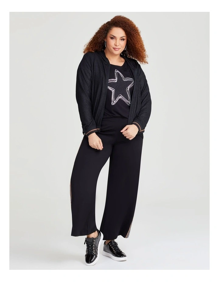 Texture Play Zip Jacket in Black image 6