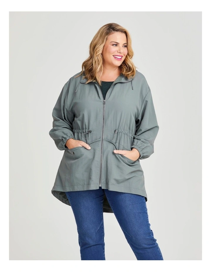 Weekend Hooded Jacket in Thyme image 1