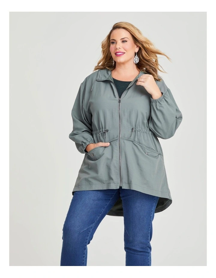 Weekend Hooded Jacket in Thyme image 4