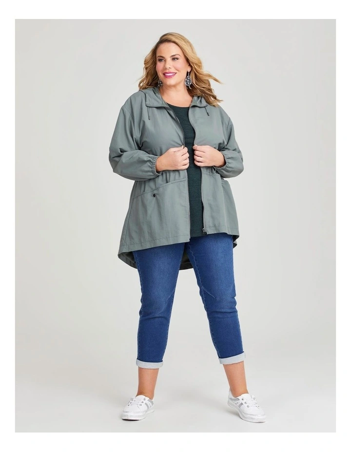 Weekend Hooded Jacket in Thyme image 5