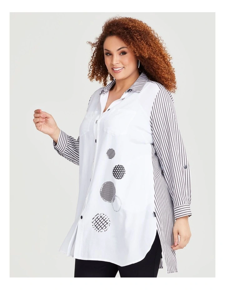 Power Play Stripe Shirt in White image 3