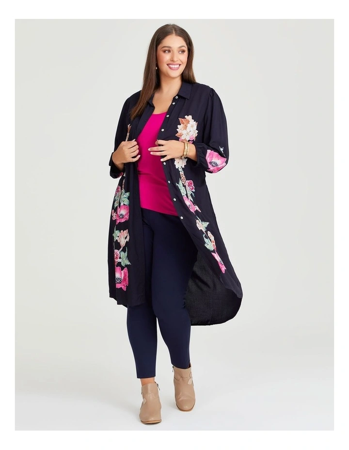 Natural Bouquet Patchwork Shirt in Print image 5