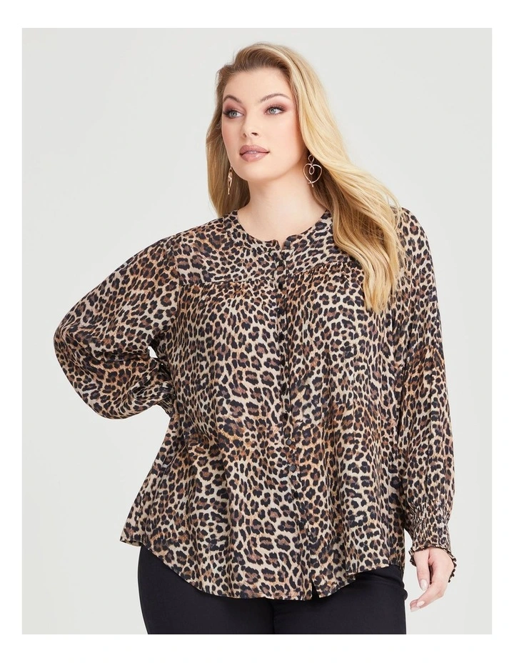 Natural Leopard Shirt in Print image 3