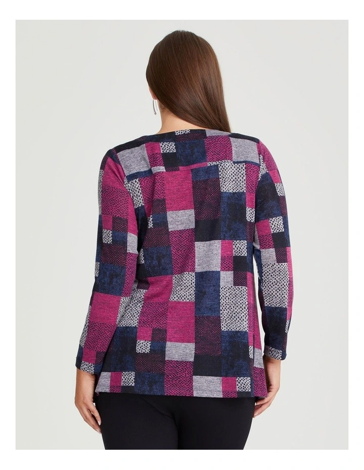 Patchwork Geo Top in Print image 2