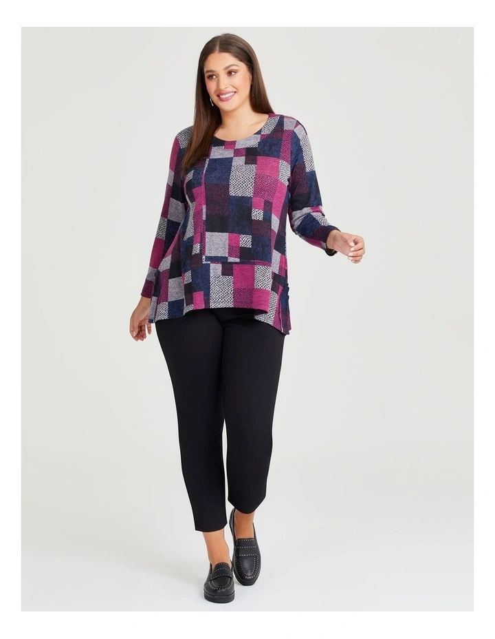 Patchwork Geo Top in Print image 4