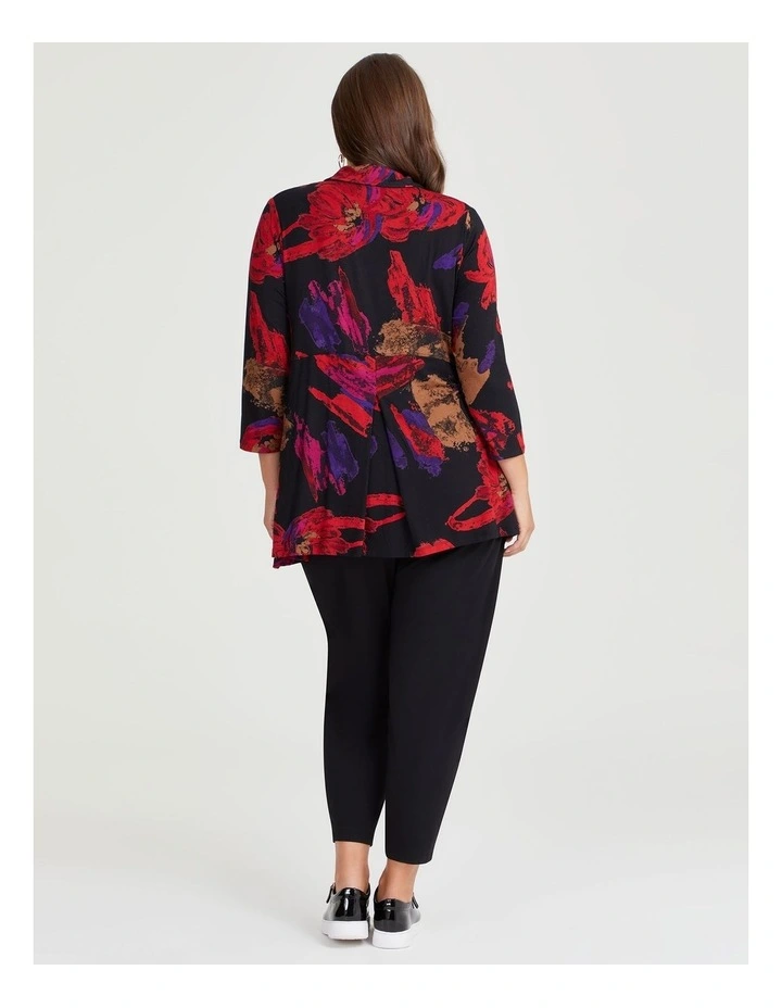 Collar Swing Bamboo Top in Print image 2