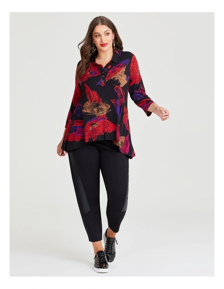 Collar Swing Bamboo Top in Print image 4