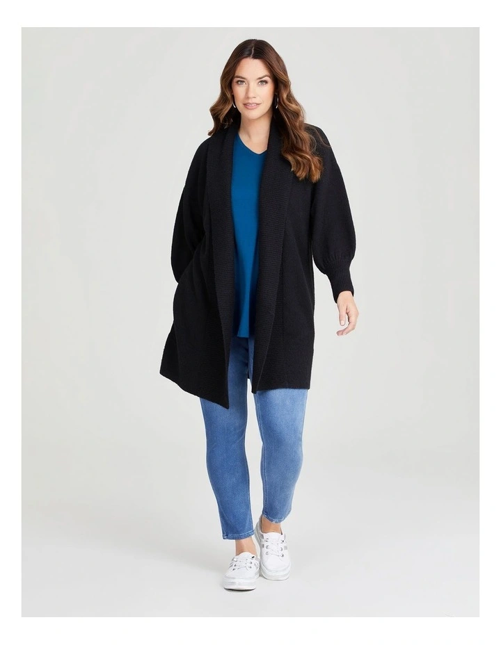 Wool Bamboo V-neck Top in Harbour Blue image 5