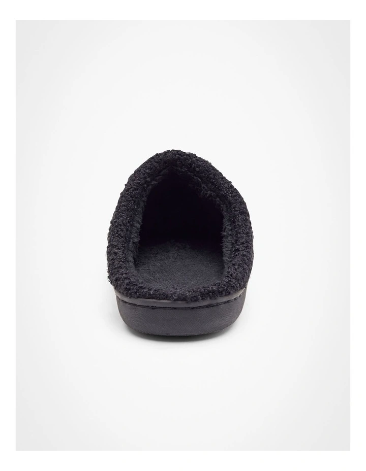 Fluffy Heart Slippers in Black image 5