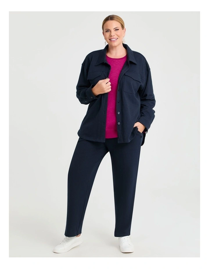 Boyfriend Tunic Sweat Top in Magenta image 4