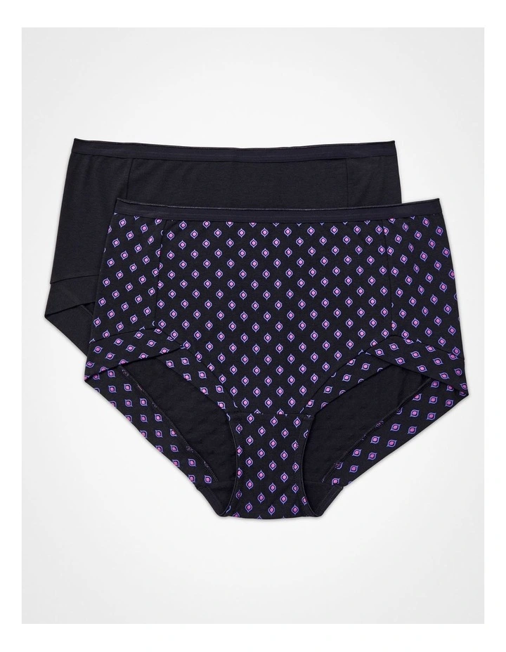 Bamboo Spot Briefs 2 Pack in Geo Print image 1