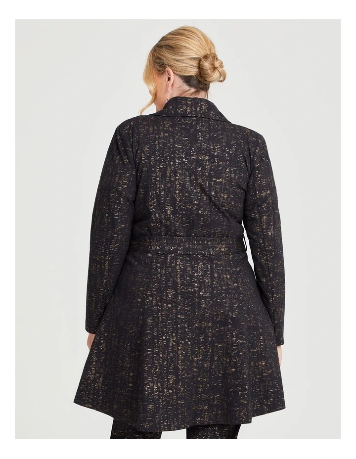Gold Dust Trench Coat in Black/Gold image 2