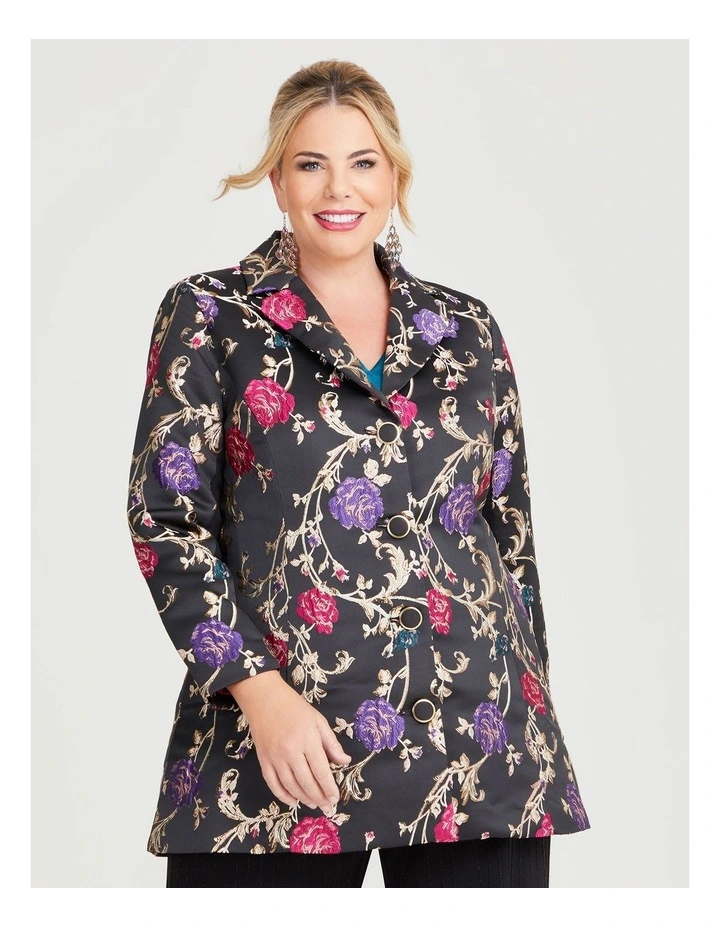 Jacquard Event Jacket in Floral image 1