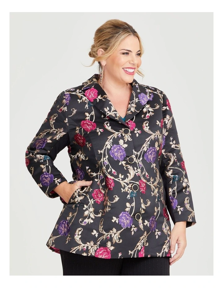 Jacquard Event Jacket in Floral image 3