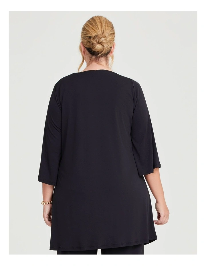 Taking Shape Midas Asymmetrical Long Tunic In Black MYER Taking Shape Midas Asymmetrical Long Tunic In Black MYER