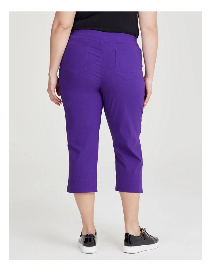 Expose Split Hem Crop Pant in Purple image 2