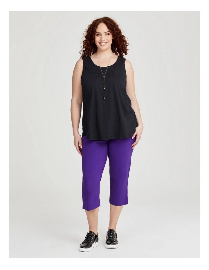 Expose Split Hem Crop Pant in Purple image 3