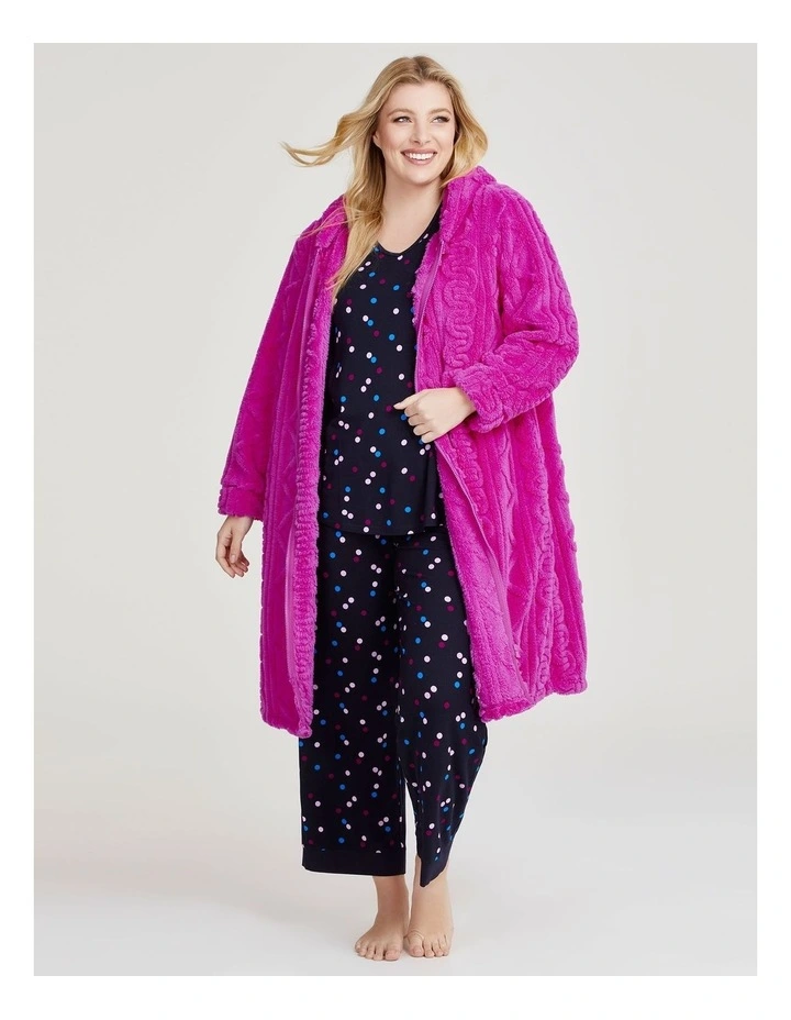 Bamboo Confetti Pyjama Top in Print/navy image 5