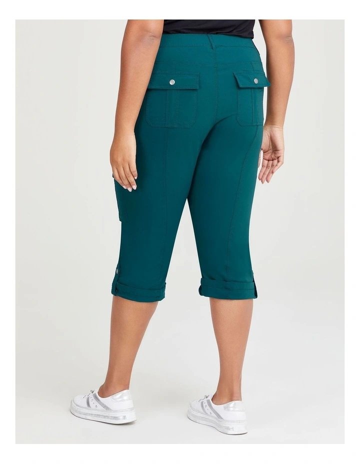 Castaway Cargo Crop Pant in Deep Teal image 2