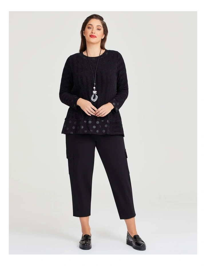 Textured Juliette Top in Black image 4
