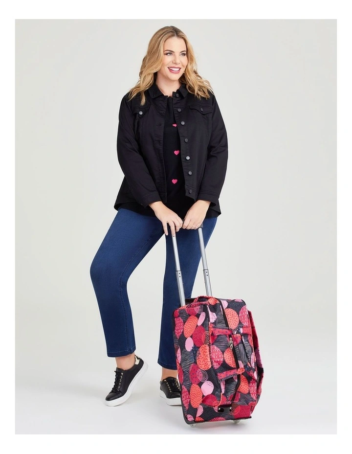 Weekender Bag On Wheels in Spot Print image 5
