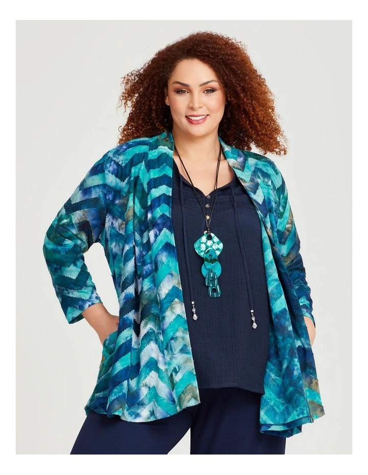 Burnout Swing Cardigan in Print image 1