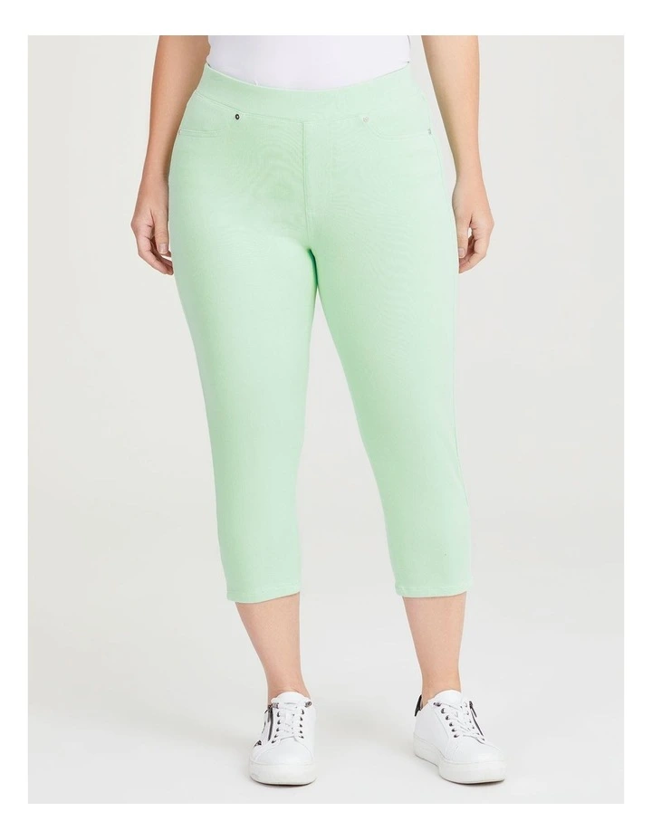The Bestfriend Crop Jegging in Mint image 1