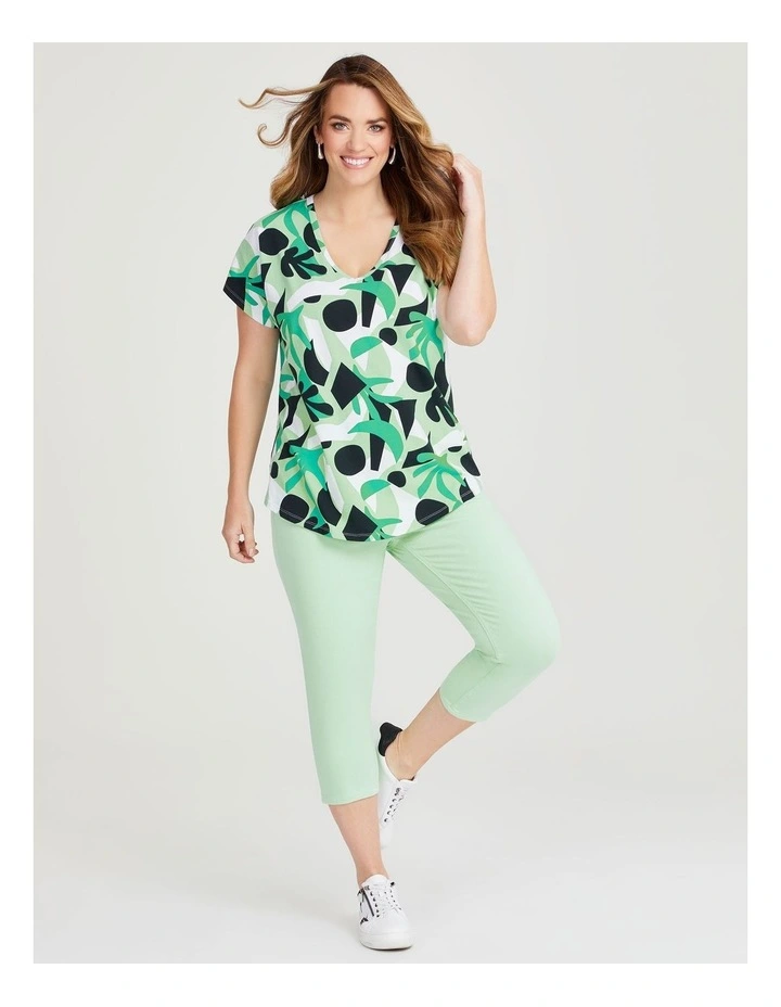 The Bestfriend Crop Jegging in Mint image 3