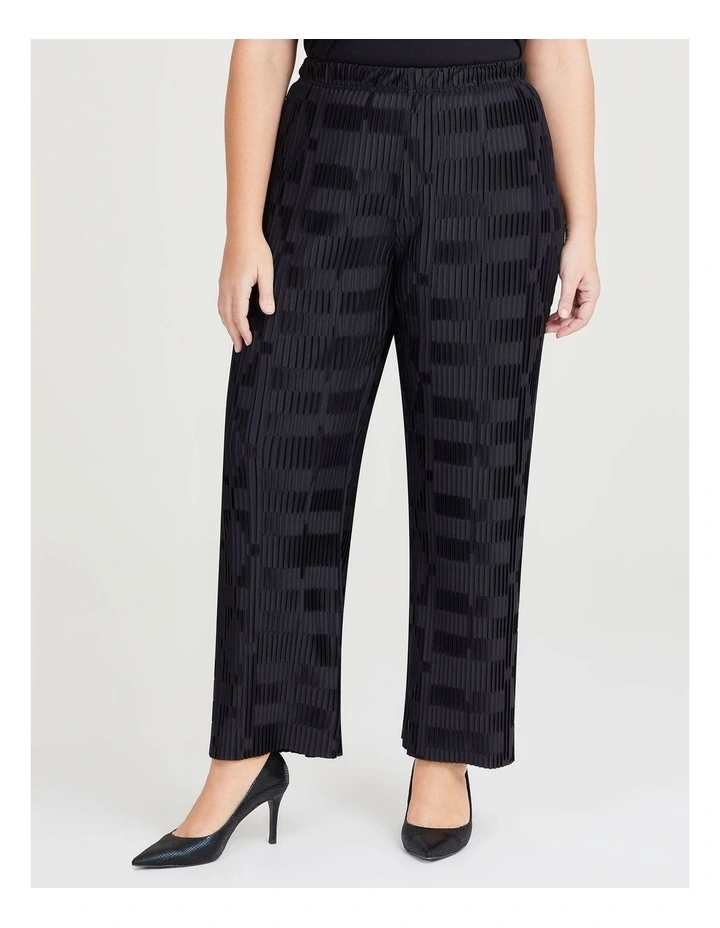 Juliet Pleated Evening Pant in Black image 1