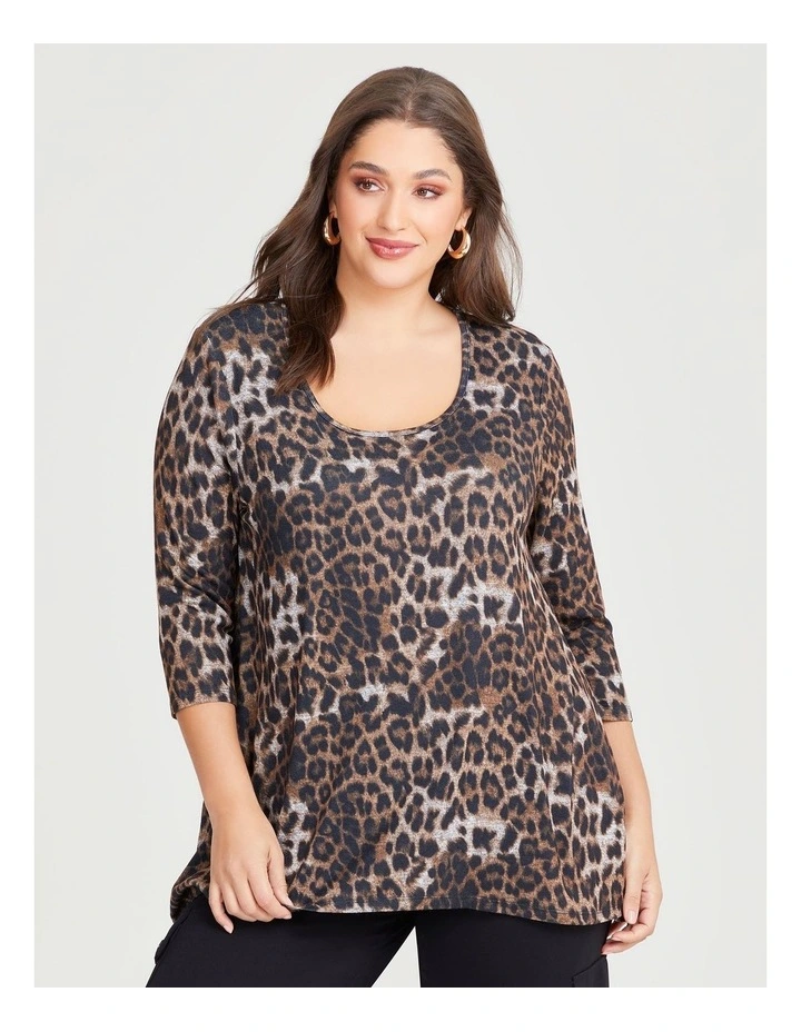 Snug Print Top in Leopard image 1