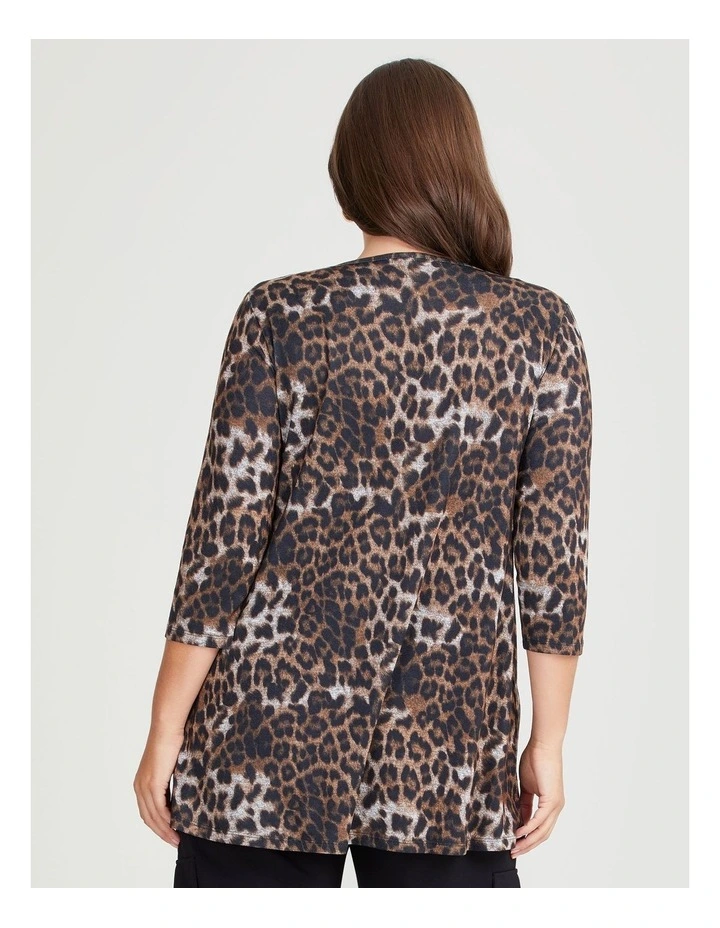 Snug Print Top in Leopard image 2