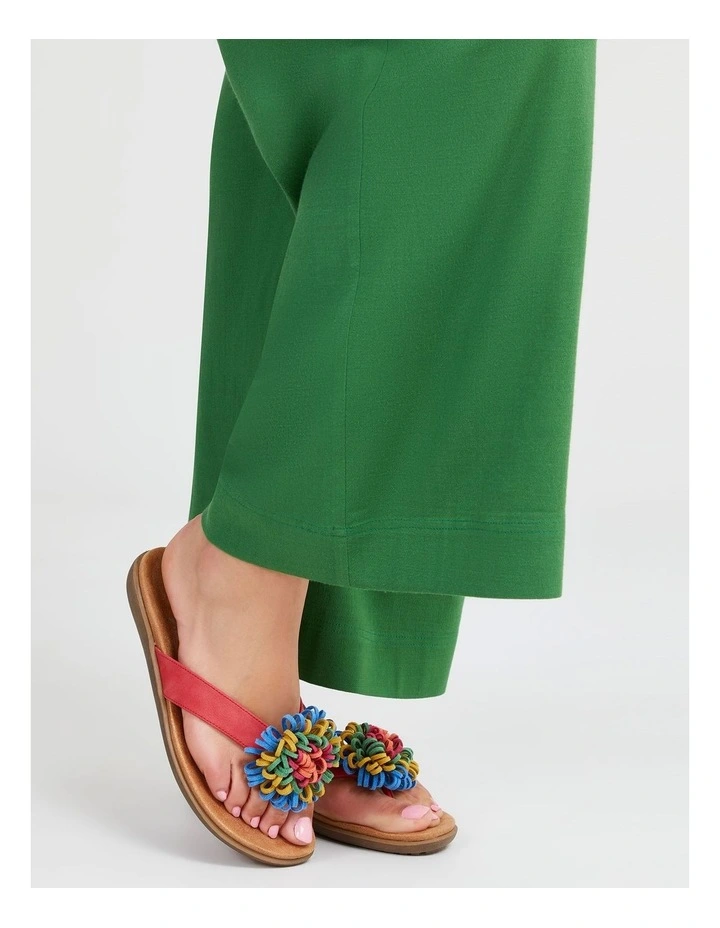 Floral Toe Post Sandal in Red image 4