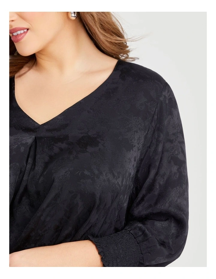 Natural Get Glamorous Top in Black image 3