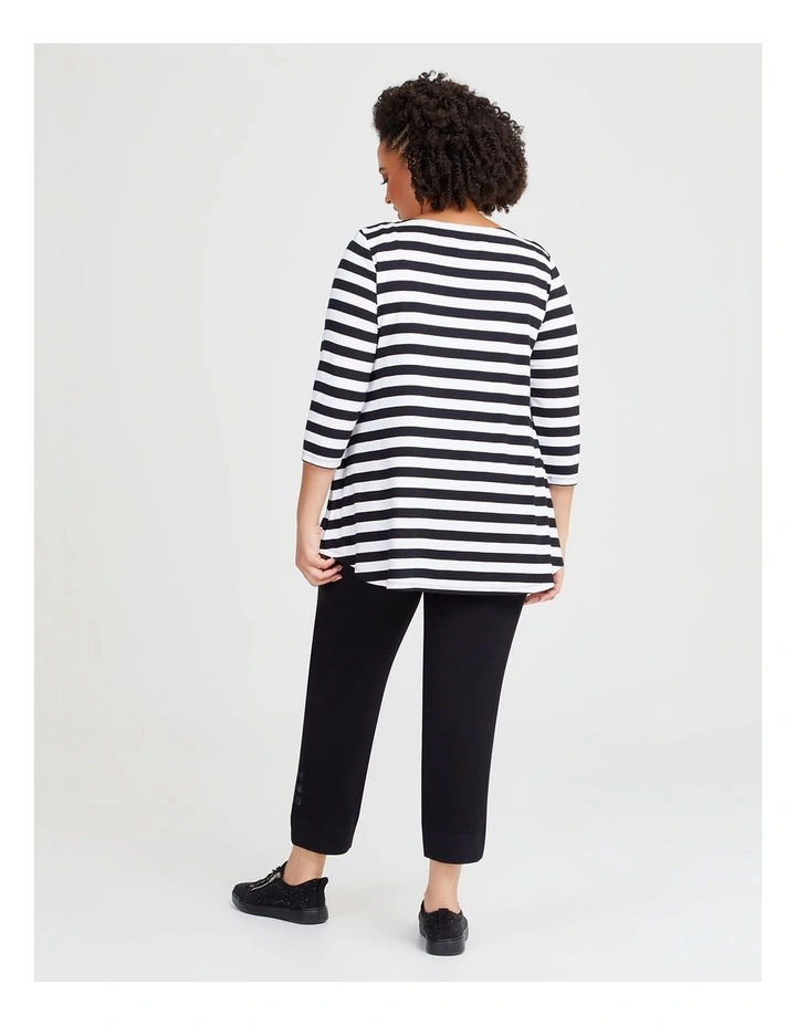 Natural Gemma Top in Stripe image 2