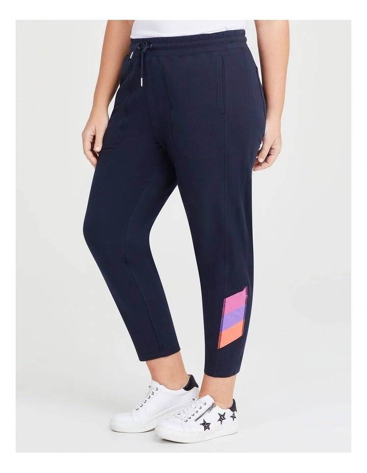 Cotton Waves & Stars Trackpant in Navy image 1