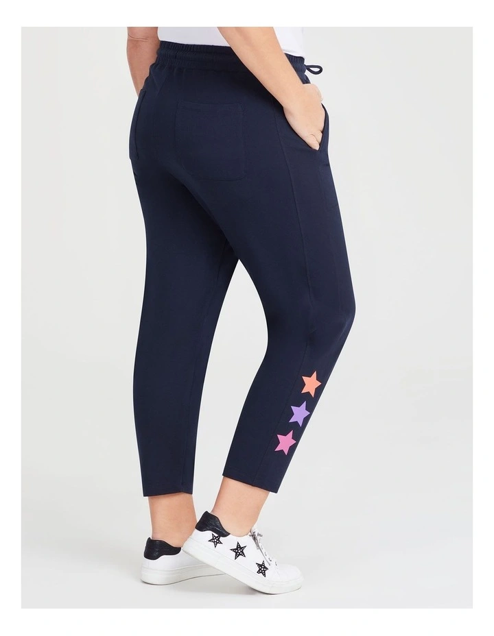 Cotton Waves & Stars Trackpant in Navy image 2